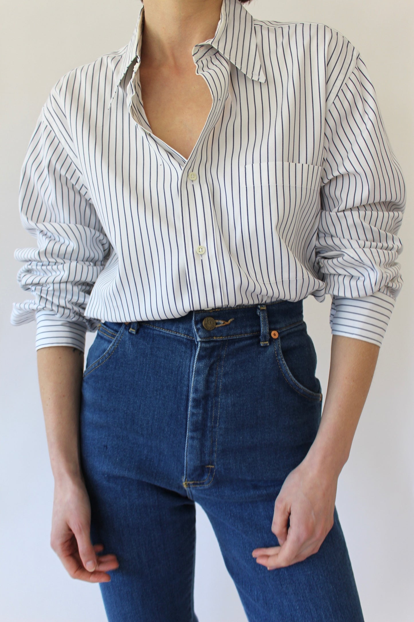 Classic Vintage Ocean Pinstriped Shirt
