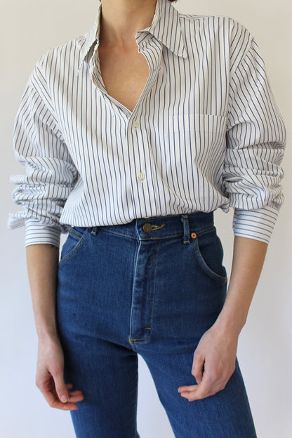 Classic Vintage Ocean Pinstriped Shirt