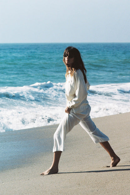 Patricia Waffled Cotton Pant