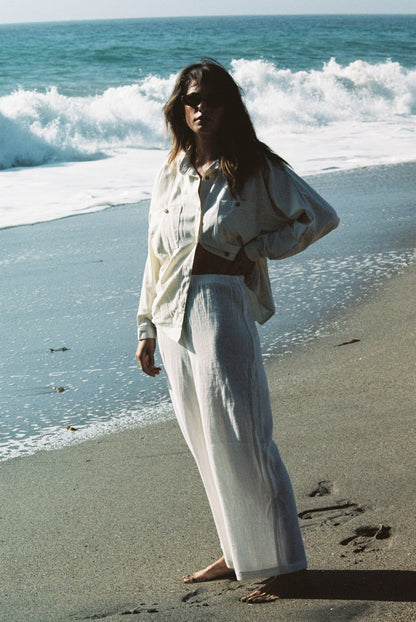 Patricia Waffled Cotton Pant