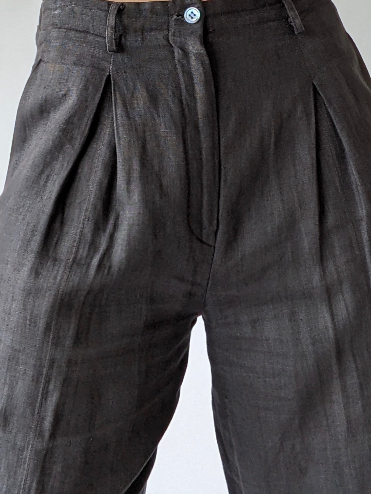 Vintage Smoke Linen Trousers