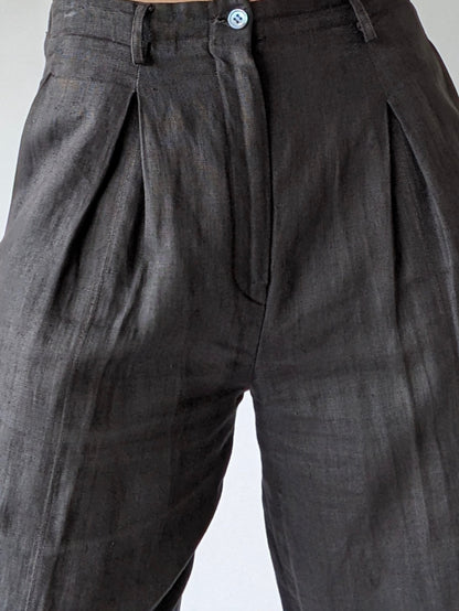 Vintage Smoke Linen Trousers
