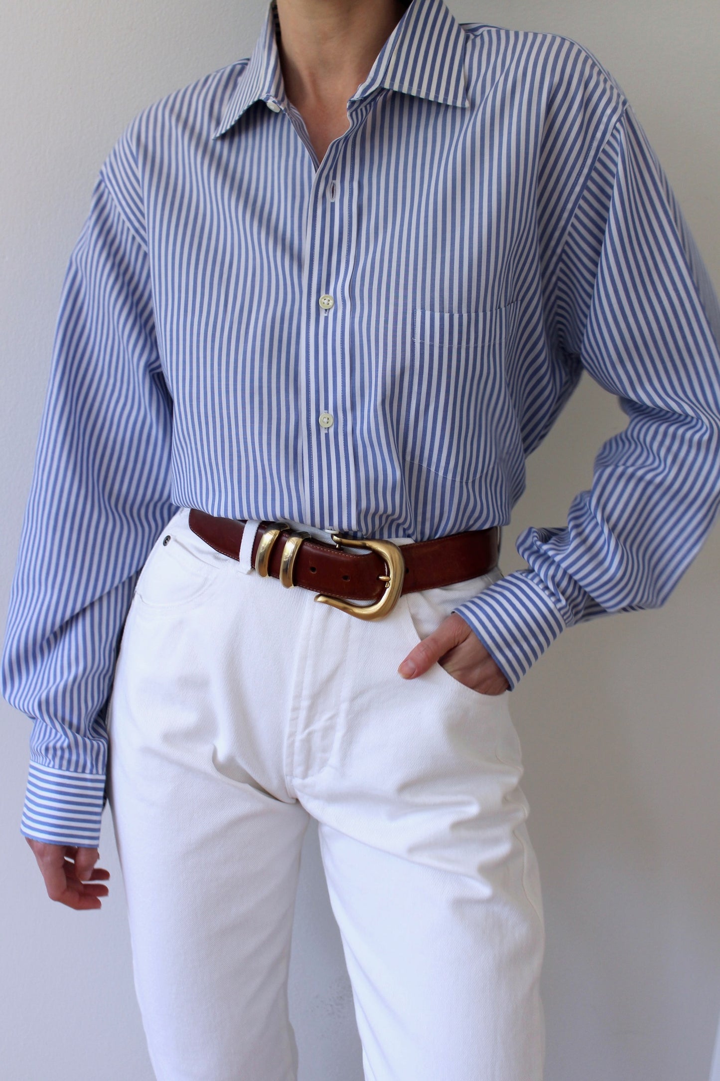 Vintage Sky Striped Button Down Shirt