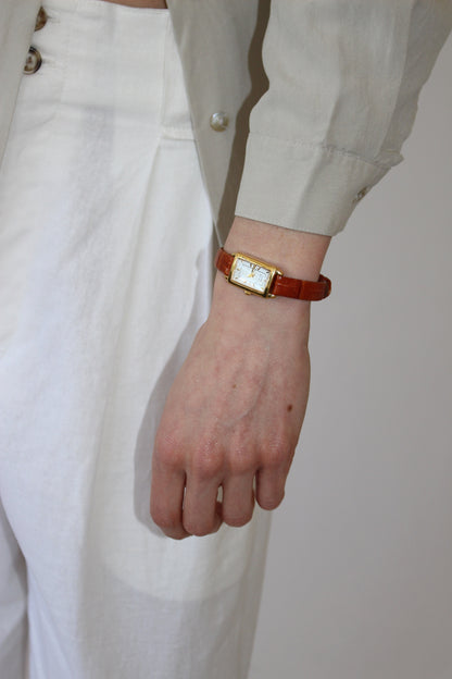 Vintage Anne Klein II Leather Strap Watch