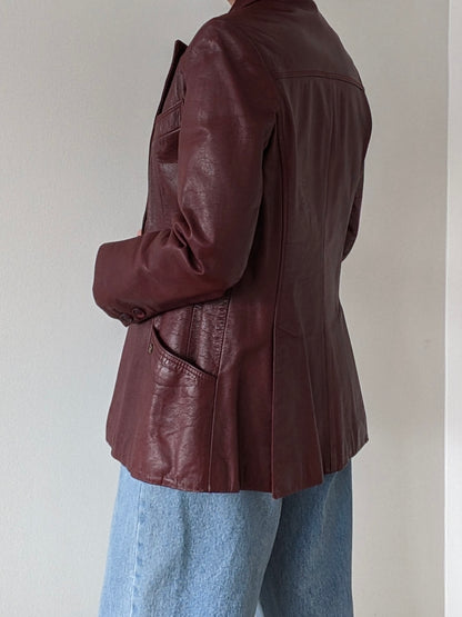 Favorite Vintage Etienne Aigner Merlot Leather Jacket