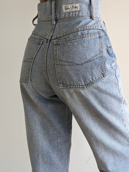 Vintage High-Rise Faded Blue Denim