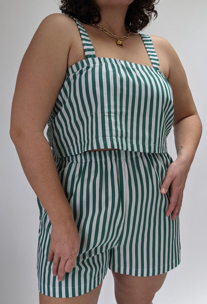 Chloe Striped Poplin Short