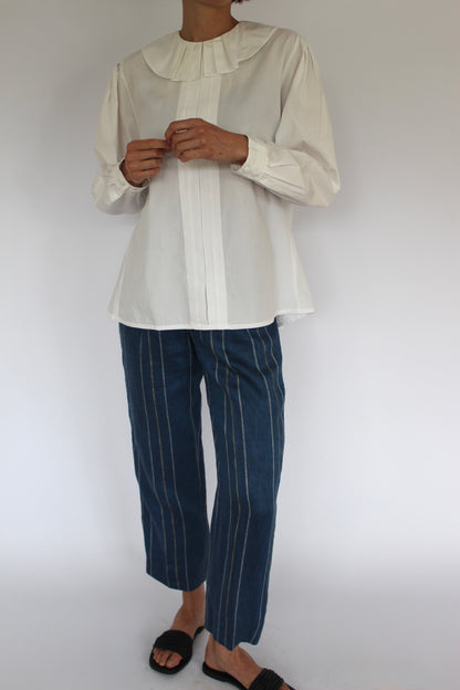 Vintage Striped Linen Trousers