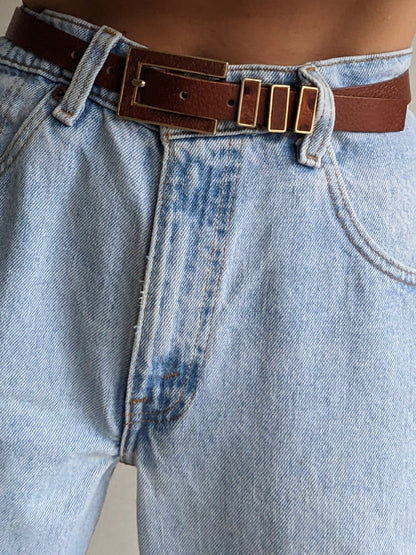 Favorite Vintage Rust Pebbled Leather Belt