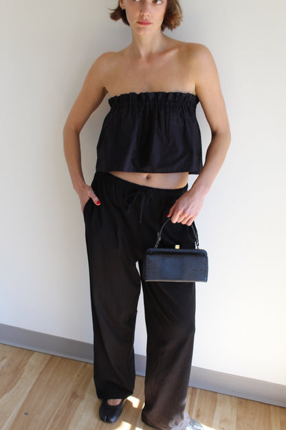 Vintage Petite Onyx Reptile-Embossed Leather Purse