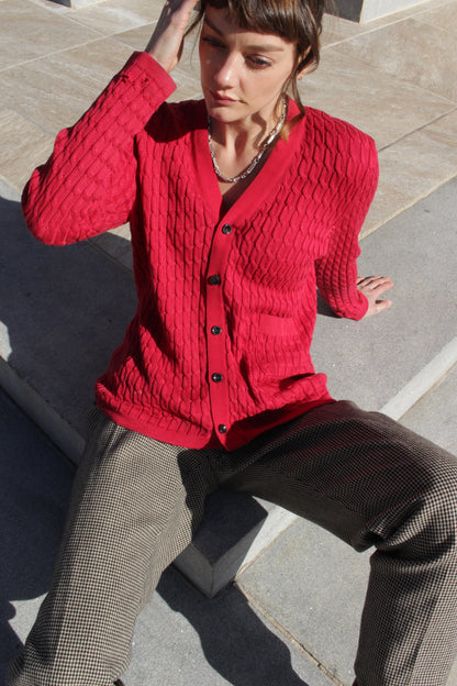 Vintage Salvatore Ferragamo Cable Knit Cardigan