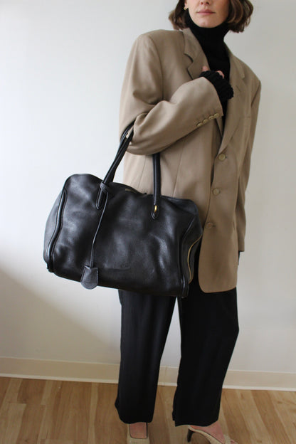 Alexander McQueen Pebbled Onyx Leather Bag