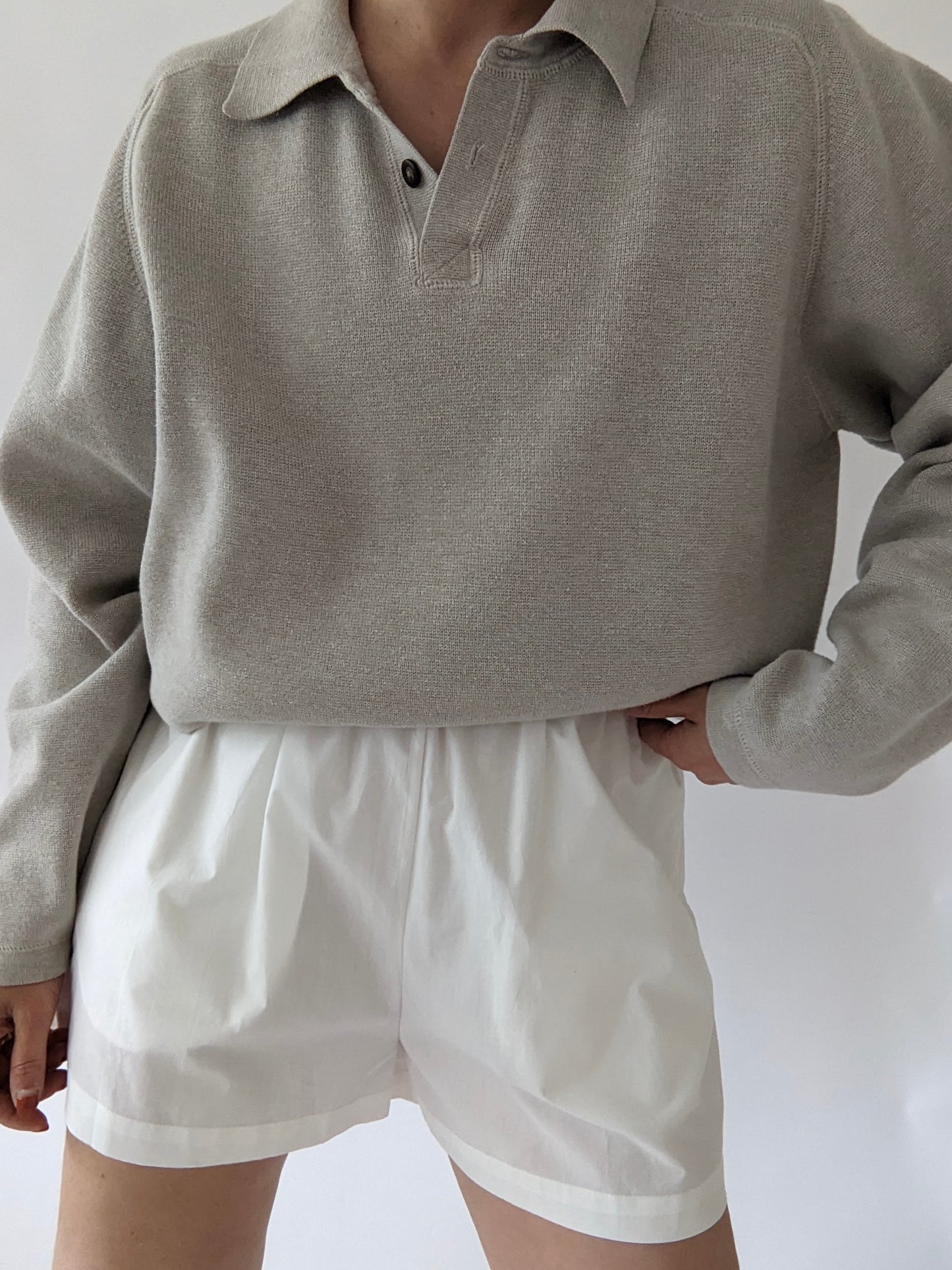 90s Oat Cotton Henley