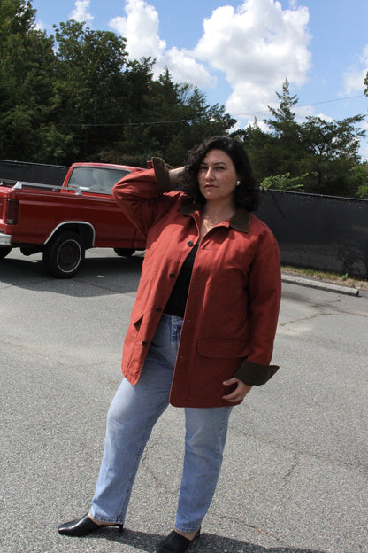 Vintage Brick Cotton Chore Coat