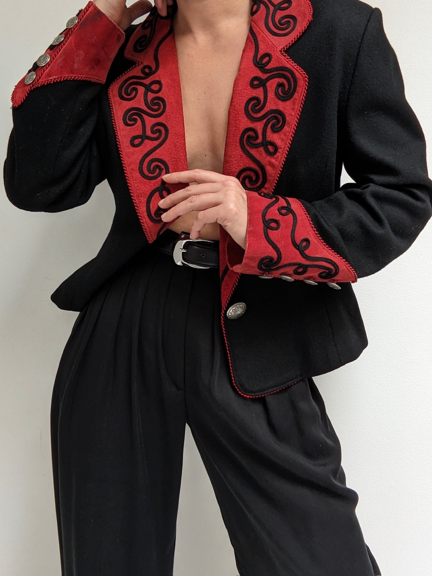 Favorite Vintage Wool & Suede Crop Jacket