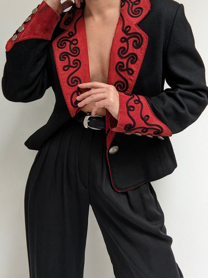 Favorite Vintage Wool & Suede Crop Jacket