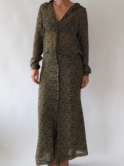Vintage Ralph Lauren Printed Skirt Set