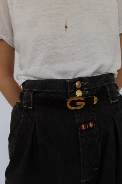 Vintage Givenchy Cocoa Suede Belt