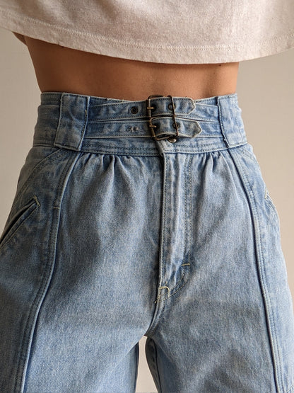 Favorite Vintage Belted Denim Cargo Pants