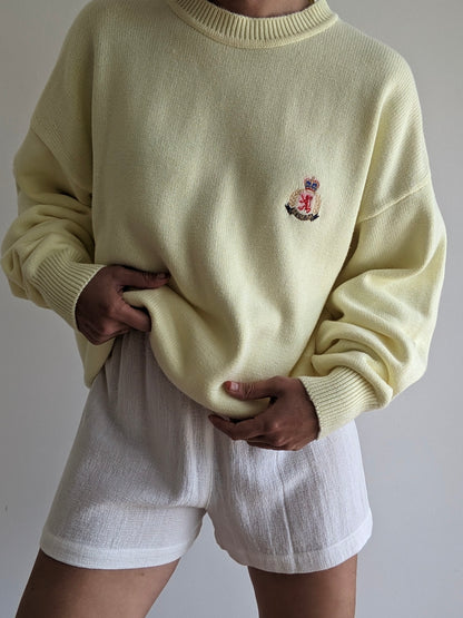 Vintage Embroidered Bermuda Cotton Sweater