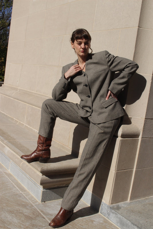 Rare Vintage Ralph Lauren Houndstooth Lambswool Suit