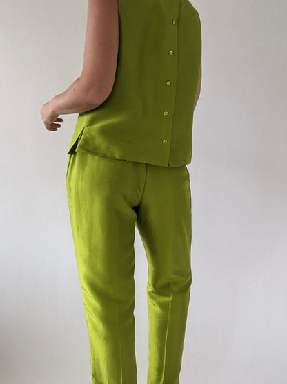 Striking Vintage Pandan Silk 3-Piece Set