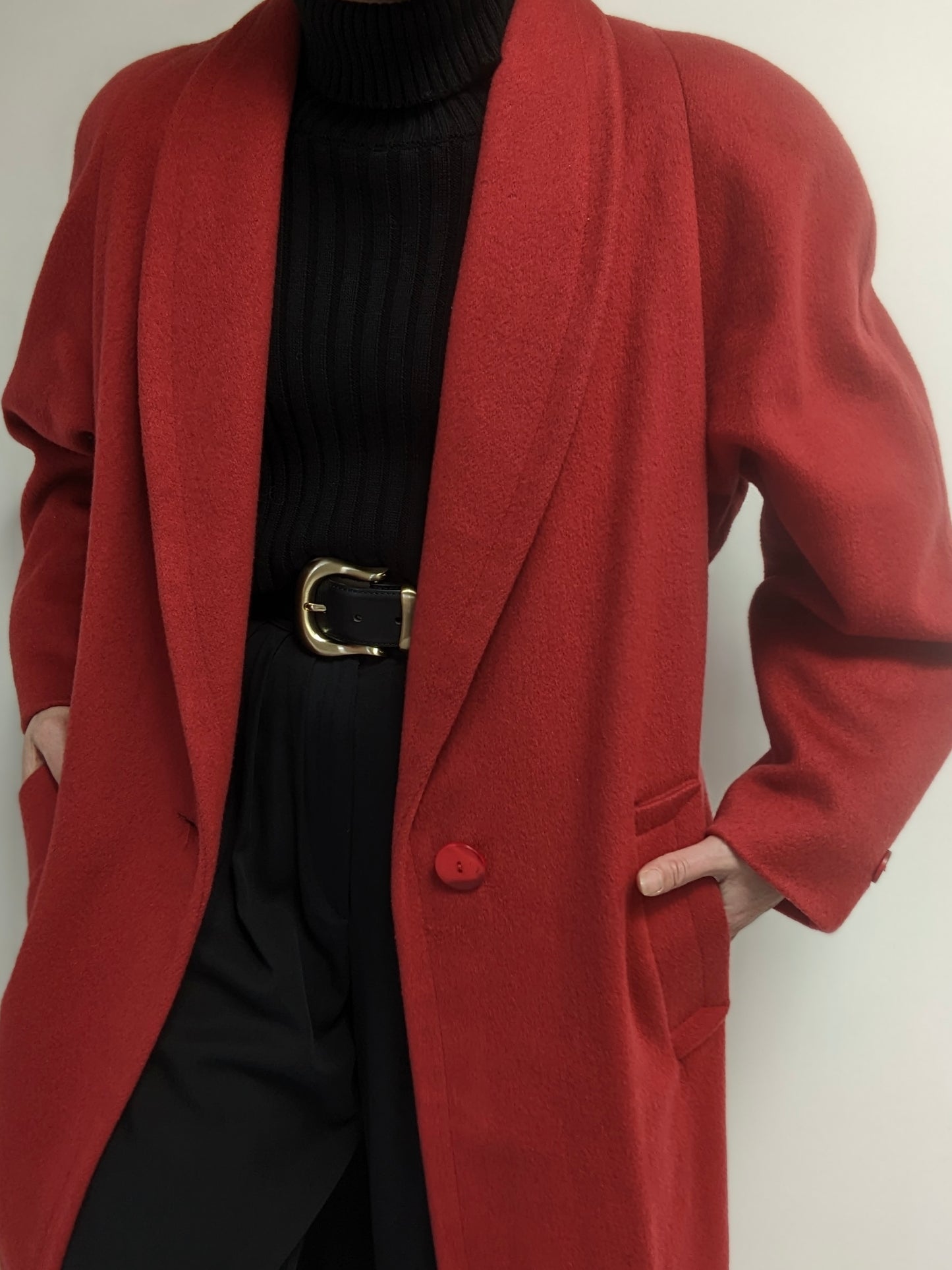 Beautiful Vintage Raspberry Wool Coat