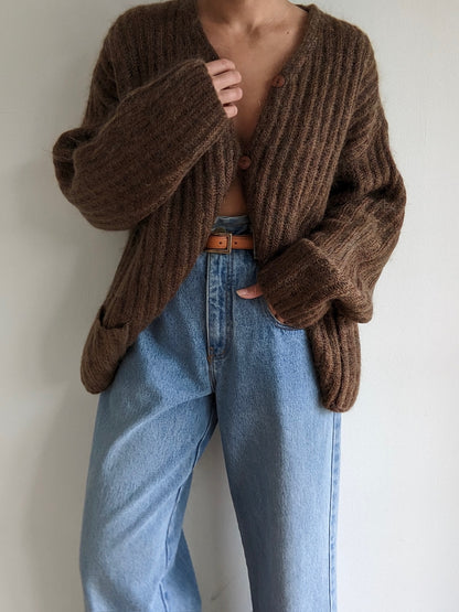 Vintage Chestnut Mohair Cardigan