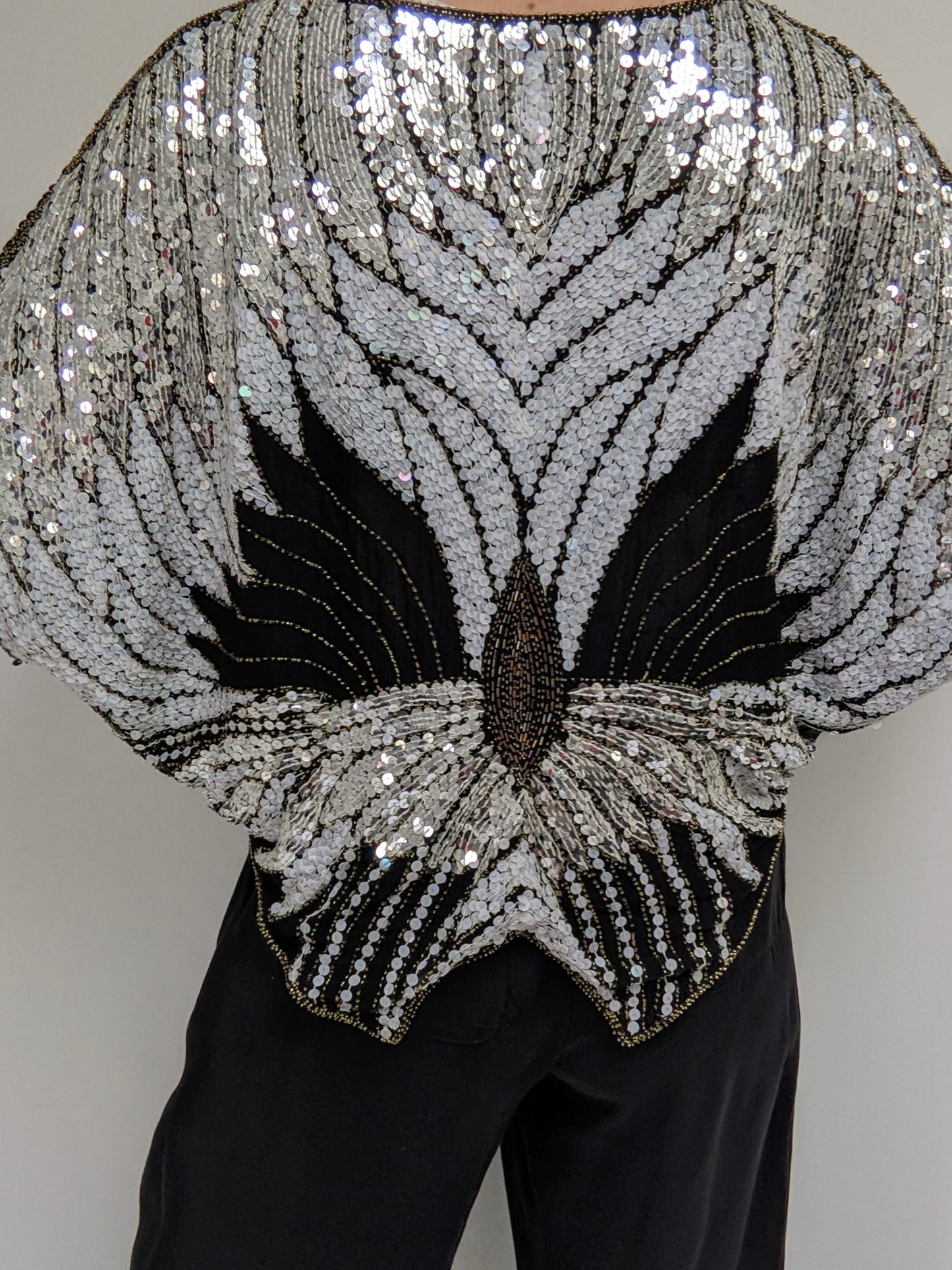 Vintage Embellished Silk Blouse