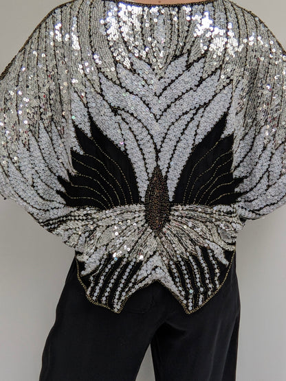 Vintage Embellished Silk Blouse