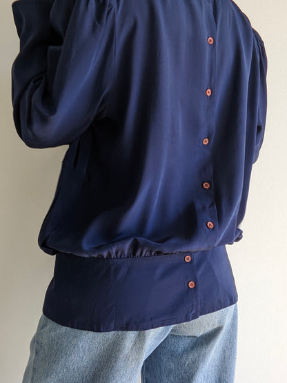 Rare Vintage Pleated Silk Blouse