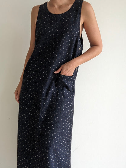 Vintage Printed Midnight Market Dress