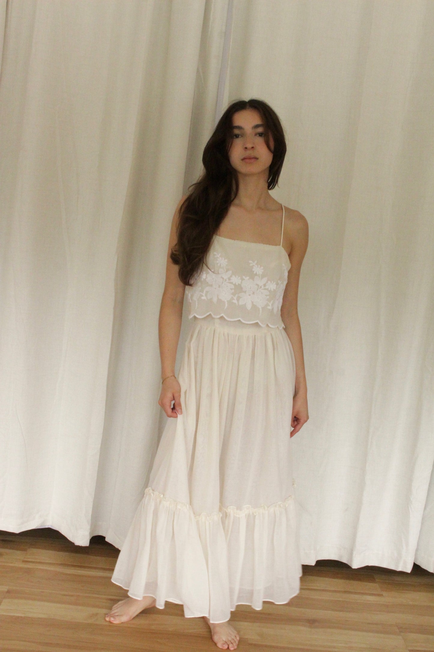 Dreamy Vintage Embroidered Summer Dress