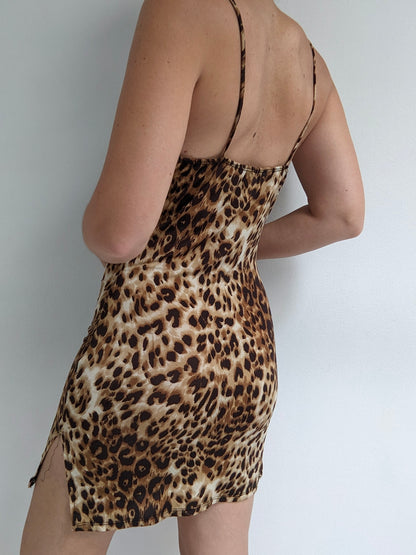 Cheetah Print Slip Dress