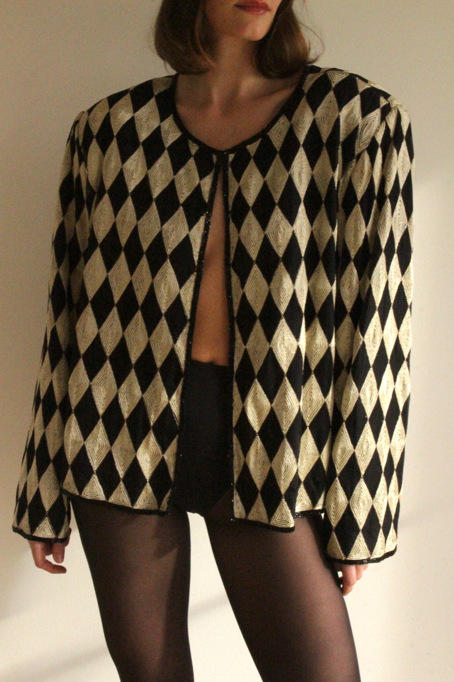 Gorgeous Vintage Embroidered Silk Jacket