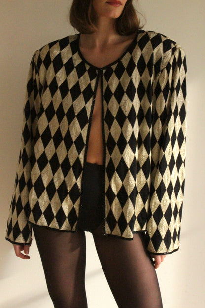 Gorgeous Vintage Embroidered Silk Jacket