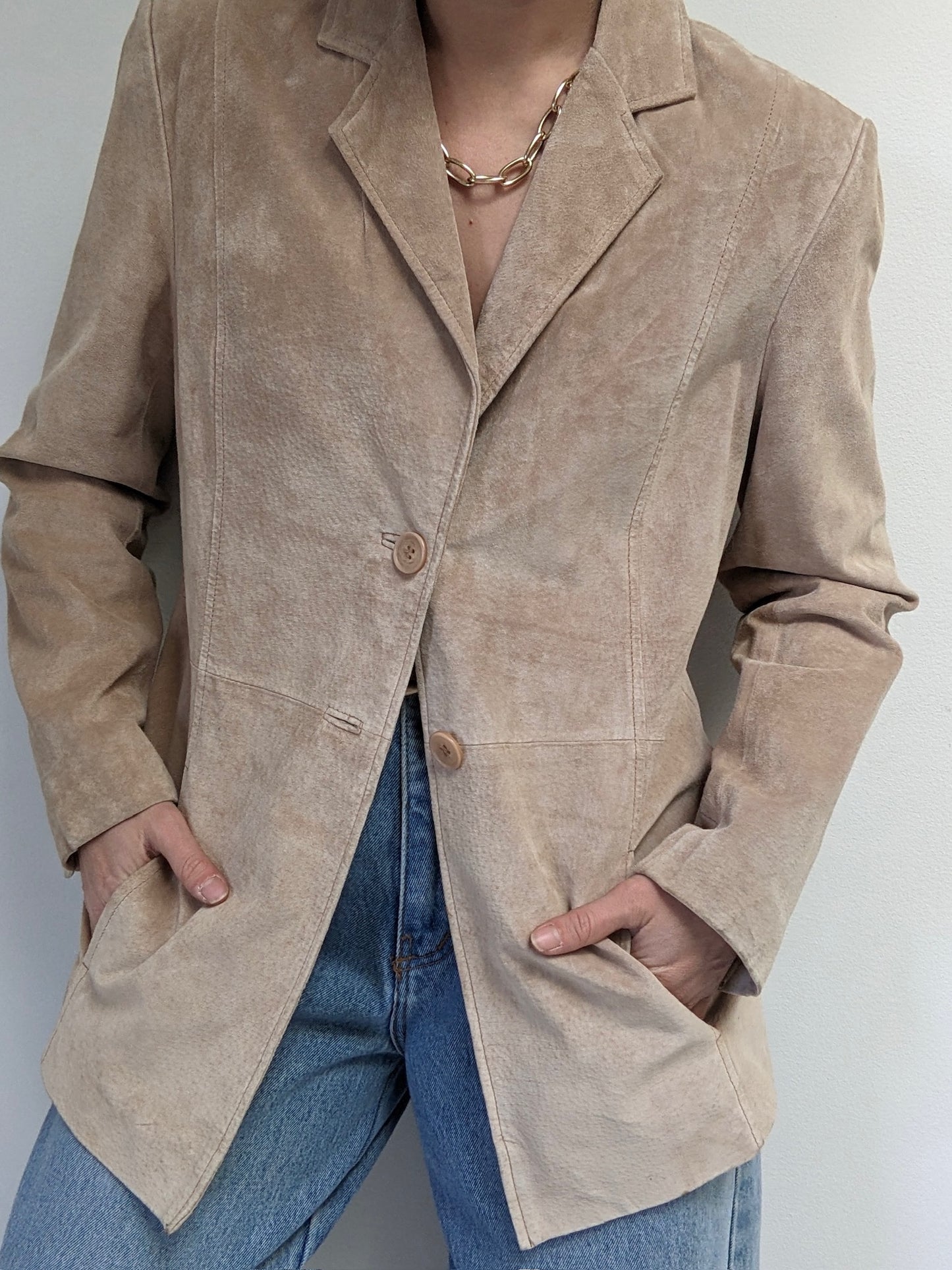 Vintage Sand Suede Jacket