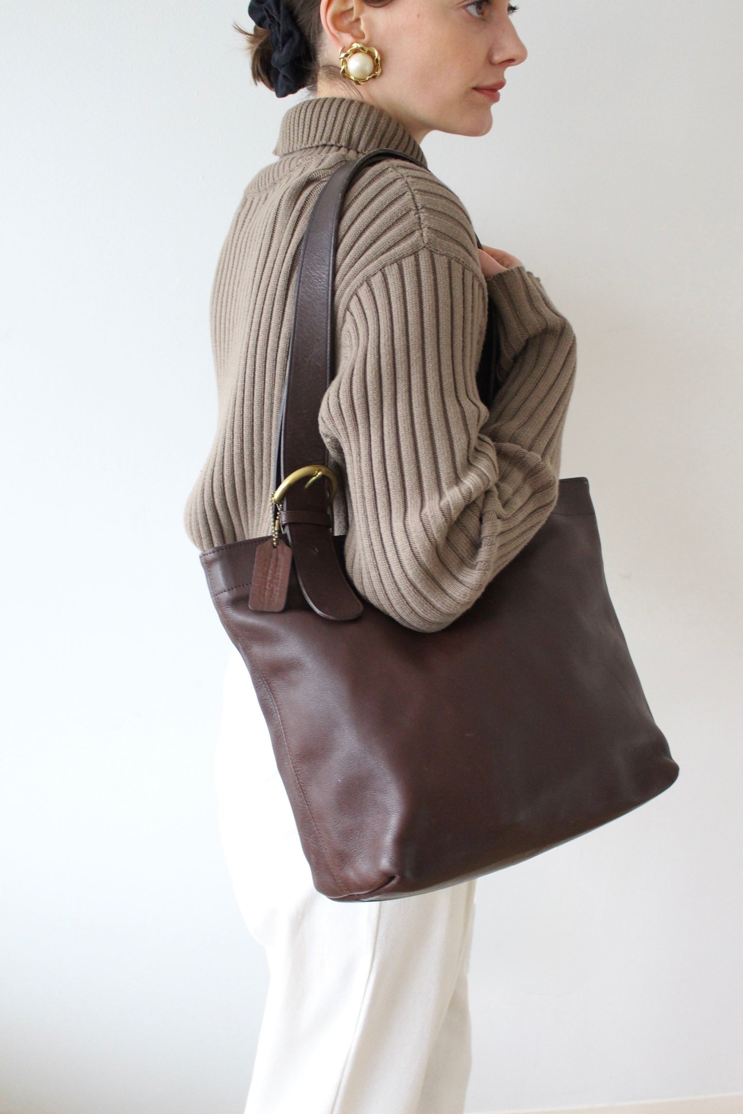 Favorite Vintage Coach Mahogany Leather Tote Bag