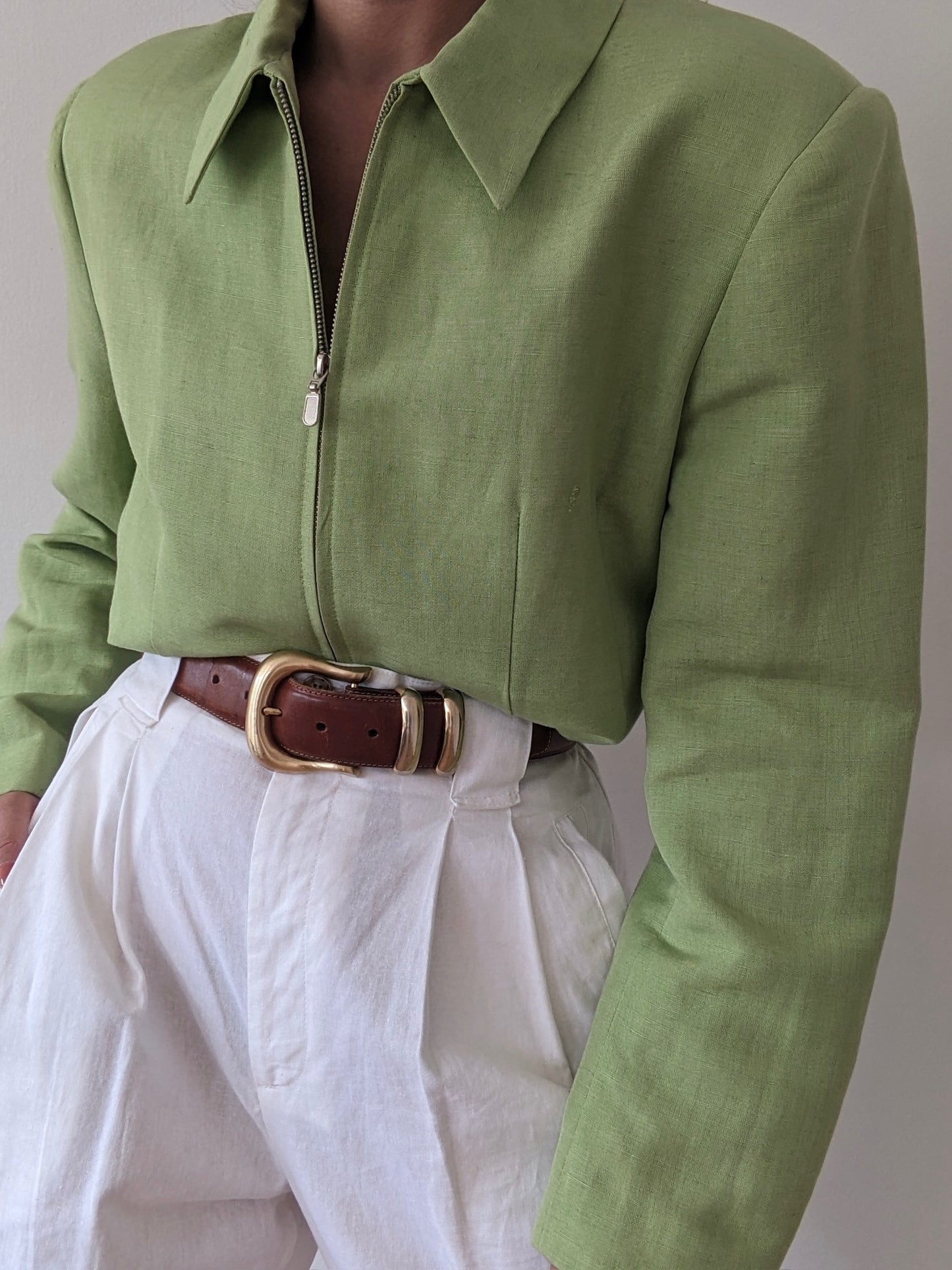 Vintage Kiwi Linen Jacket