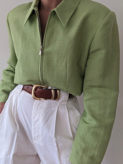 Vintage Kiwi Linen Jacket