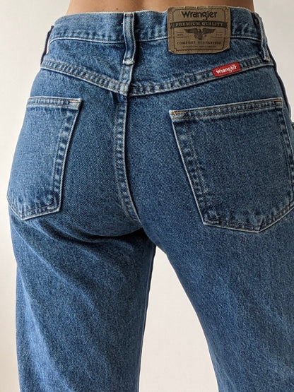 Vintage Wrangler Straight-Leg Blue Jeans