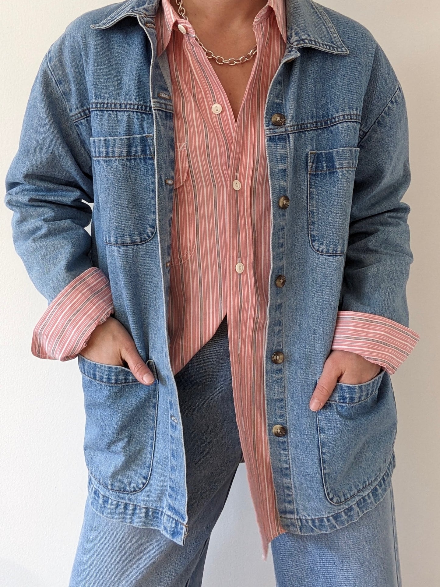 Vintage Denim Chore Coat