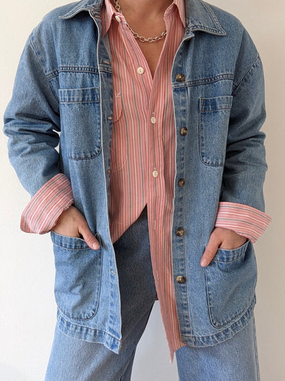 Vintage Denim Chore Coat