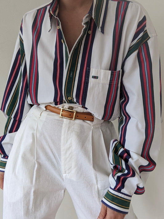 Vintage Bold Striped Cotton Shirt