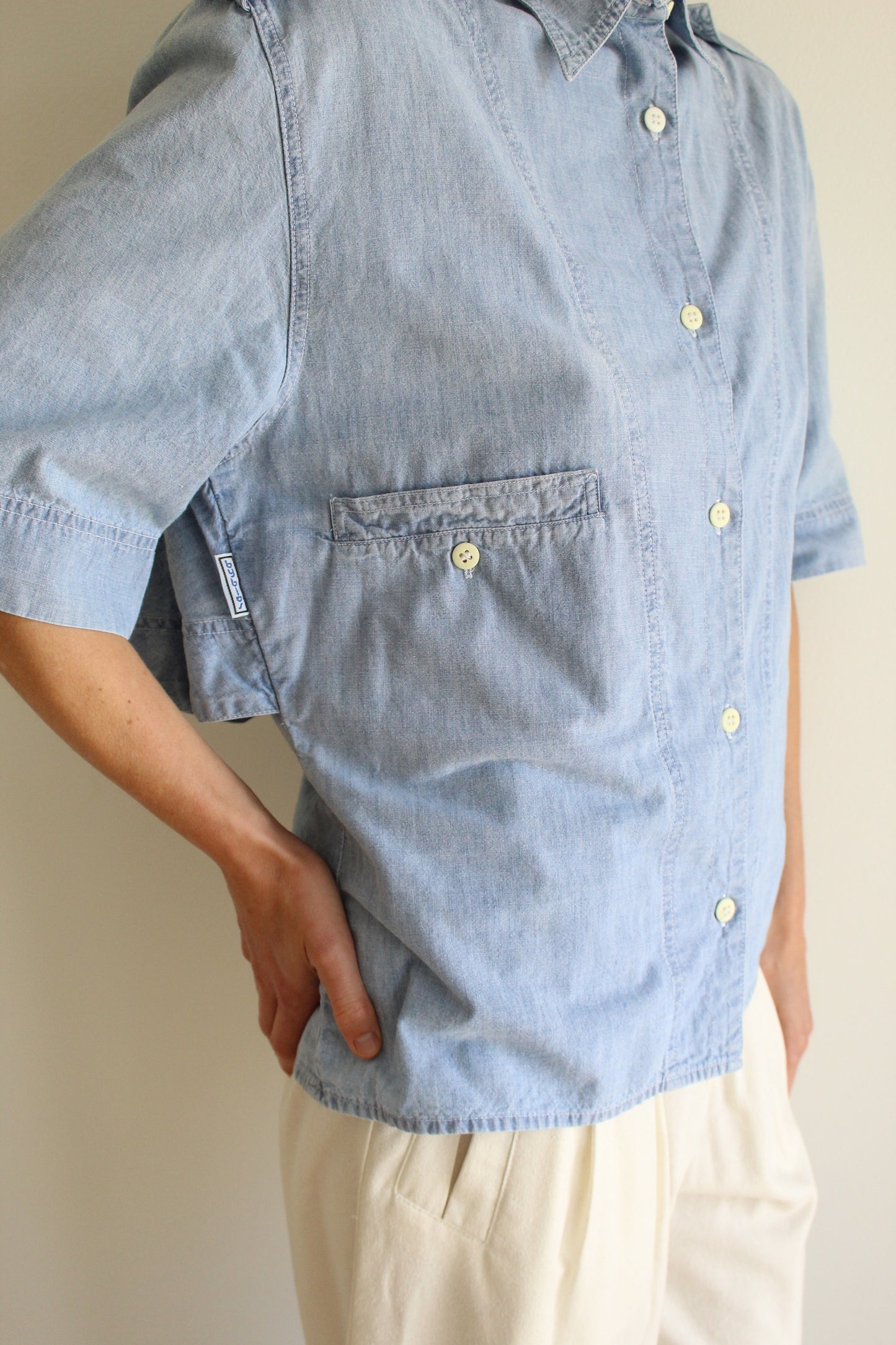 Rare Vintage Byblos Chambray Button Up