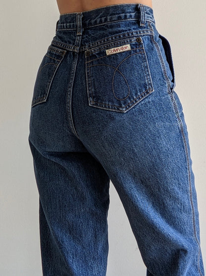 1970s Vintage Calvin Klein Dark Wash Denim