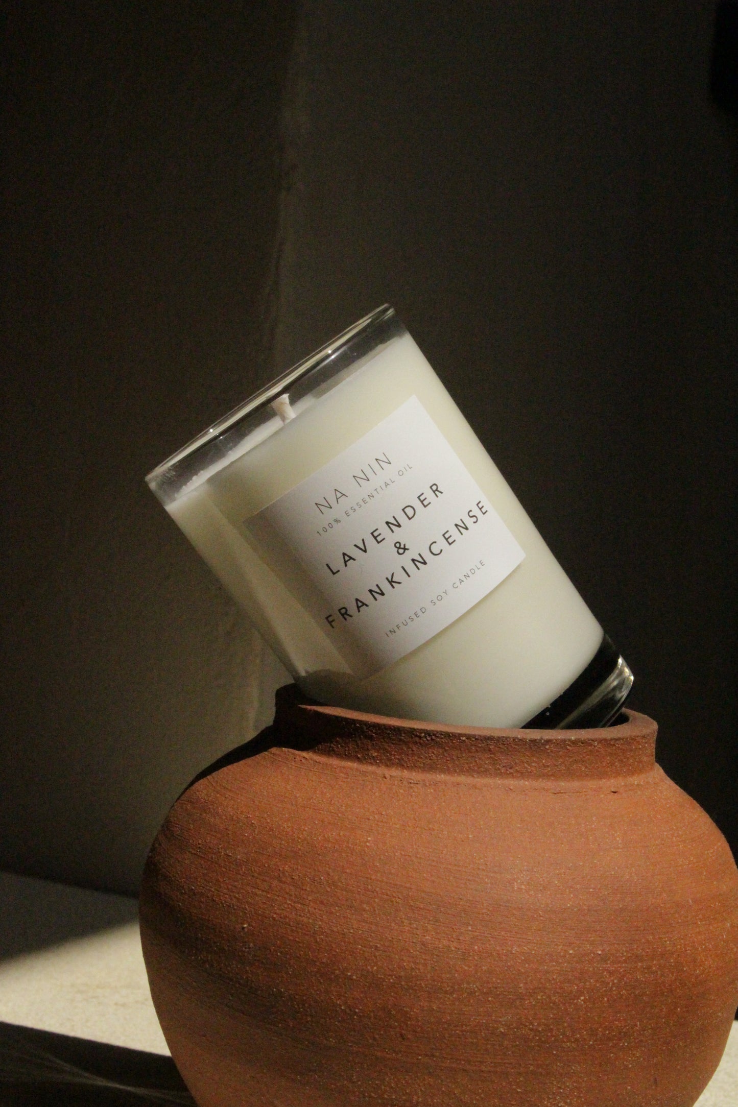 Lavender & Frankincense Essential Oil Soy Candle / Available in 5oz & 8oz