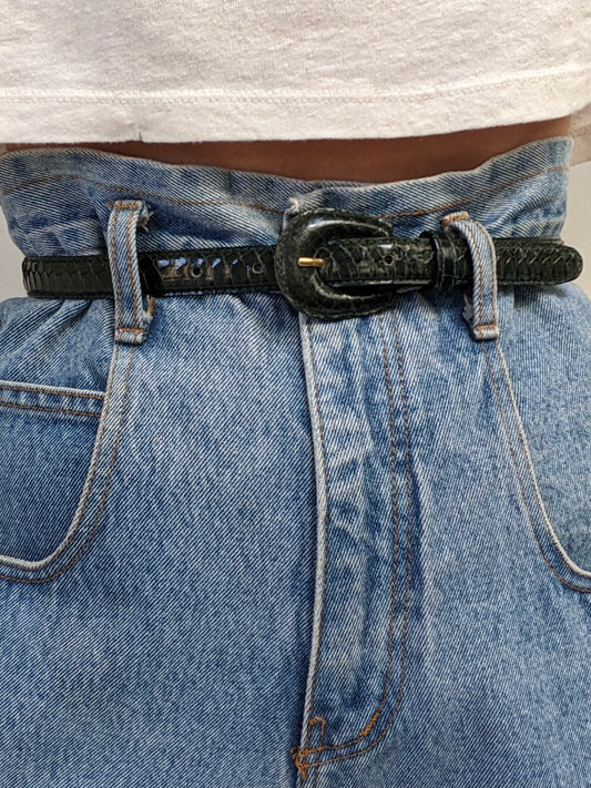 Vintage Emerald Snakeskin Belt