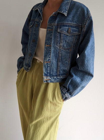 90s Gap Cropped Denim Jacket