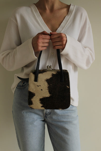 Amazing Vintage Calf Hair & Leather Purse